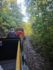 The forest train up the valley. The ride took about 15 minutes.